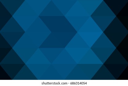 DARK BLUE vector Pattern.  triangular template. Geometric sample. Repeating routine with triangle shapes. New texture for your design. Pattern can be used for background.