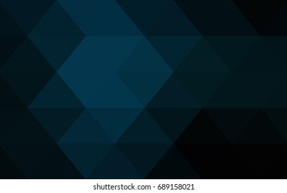 DARK BLUE vector Pattern.  triangular template. Geometric sample. Repeating routine with triangle shapes. New texture for your design. Pattern can be used for background.