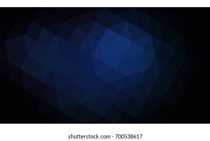DARK BLUE vector Pattern.  triangular template. Geometric sample. Repeating routine with triangle shapes. New texture for your design. Pattern can be used for background.