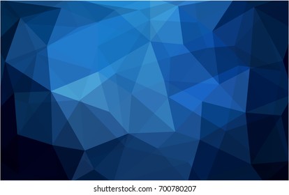 DARK BLUE vector Pattern.  triangular template. Geometric sample. Repeating routine with triangle shapes. New texture for your design. Pattern can be used for background.