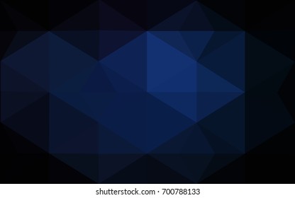 DARK BLUE vector Pattern.  triangular template. Geometric sample. Repeating routine with triangle shapes. New texture for your design. Pattern can be used for background.