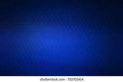 Dark BLUE vector pattern. Triangular template. Geometric sample. Repeating triangle shapes. Brand-New texture for your design. Pattern can be used for background
