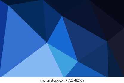 DARK BLUE vector Pattern.  triangular template. Geometric sample. Repeating routine with triangle shapes. New texture for your design. Pattern can be used for background.