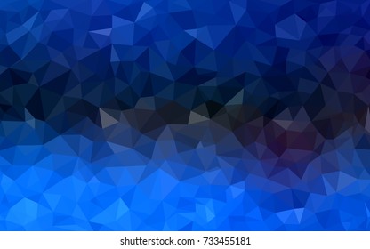 DARK BLUE vector Pattern.  triangular template. Geometric sample. Repeating routine with triangle shapes. New texture for your design. Pattern can be used for background.