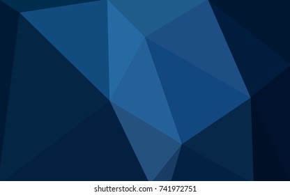 DARK BLUE vector Pattern.  triangular template. Geometric sample. Repeating routine with triangle shapes. New texture for your design. Pattern can be used for background.