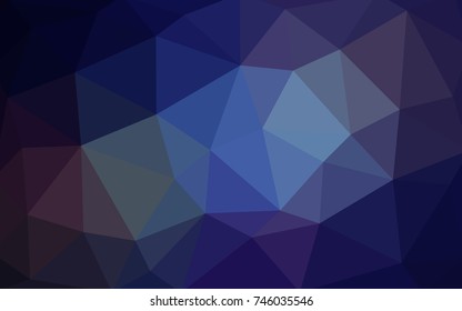 DARK BLUE vector Pattern.  triangular template. Geometric sample. Repeating routine with triangle shapes. New texture for your design. Pattern can be used for background.