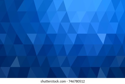 DARK BLUE vector Pattern.  triangular template. Geometric sample. Repeating routine with triangle shapes. New texture for your design. Pattern can be used for background.