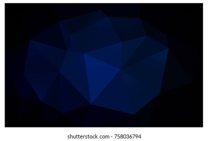 DARK BLUE vector Pattern.  triangular template. Geometric sample. Repeating routine with triangle shapes. New texture for your design. Pattern can be used for background.