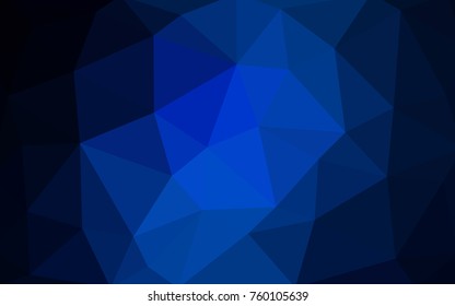 DARK BLUE vector Pattern.  triangular template. Geometric sample. Repeating routine with triangle shapes. New texture for your design. Pattern can be used for background.