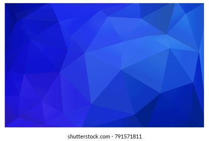 DARK BLUE vector Pattern.  triangular template. Geometric sample. Repeating routine with triangle shapes. New texture for your design. Pattern can be used for background.