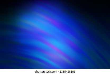 Dark BLUE vector pattern with wry lines. Modern gradient abstract illustration with bandy lines. Elegant pattern for a brand book.