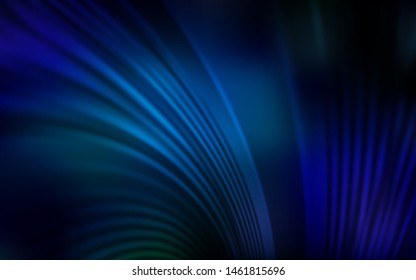 Dark BLUE vector pattern with wry lines. Modern gradient abstract illustration with bandy lines. Pattern for your business design.