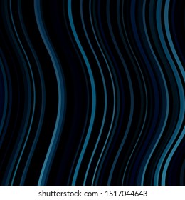 Dark BLUE vector pattern with wry lines. Colorful abstract illustration with gradient curves. Pattern for websites, landing pages.