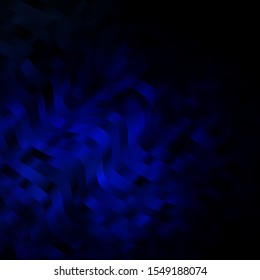 Dark BLUE vector pattern with wry lines. Gradient illustration in simple style with bows. Best design for your ad, poster, banner.