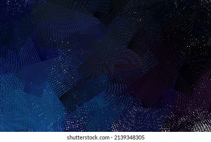 Dark BLUE vector pattern with wry lines. Brand new colorful illustration in curved style. Background for cell phone screens.