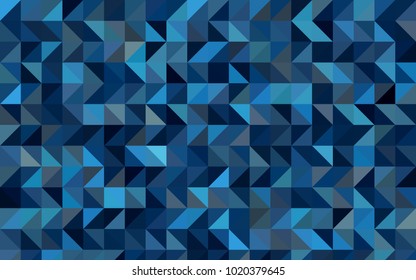 Dark BLUE vector polygon abstract template. A sample with polygonal shapes. The elegant pattern can be used as part of a brand book.
