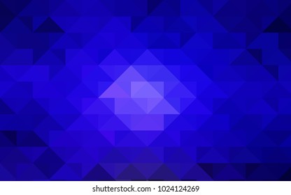Dark BLUE vector polygon abstract template. Shining illustration, which consist of triangles. The best triangular design for your business.