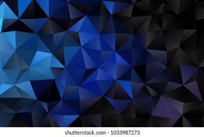 Dark BLUE vector polygon abstract pattern. Colorful illustration in abstract style with gradient. The template can be used as a background for cell phones.