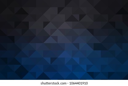 Dark BLUE vector polygon abstract pattern. Colorful abstract illustration with gradient. The textured pattern can be used for background.