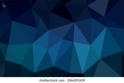 Dark BLUE vector polygon abstract layout. Shining colored illustration in a new style. Brand-new design for your business.
