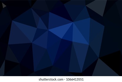 Dark BLUE vector polygon abstract layout. Colorful illustration in polygonal style with gradient. A new texture for your design.