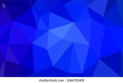 Dark BLUE vector polygon abstract layout. Shining colored illustration in a new style. The polygonal design can be used for your web site.