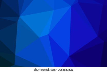 Dark BLUE vector polygon abstract layout. Shining colored illustration in a new style. A completely new template for your business design.