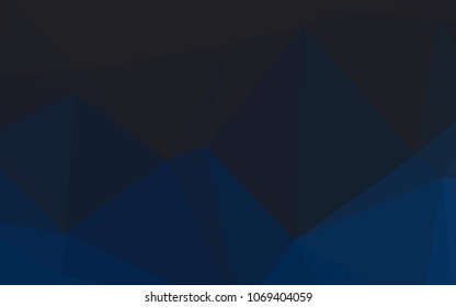 Dark BLUE vector polygon abstract layout. Glitter abstract illustration with an elegant design. The template for cell phone's backgrounds.
