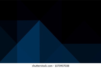 Dark BLUE vector polygon abstract backdrop. Creative illustration in halftone style with gradient. A completely new template for your business design.