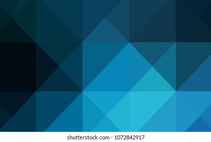 Dark BLUE vector polygon abstract layout. Colorful abstract illustration with gradient. A completely new template for your business design.