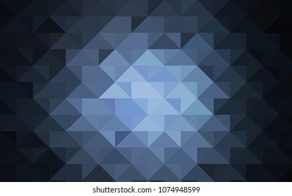 Dark BLUE vector polygon abstract background. Shining illustration, which consist of triangles. Brand-new style for your business design.