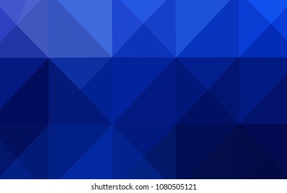 Dark BLUE vector polygon abstract layout. Elegant bright polygonal illustration with gradient. The polygonal design can be used for your web site.