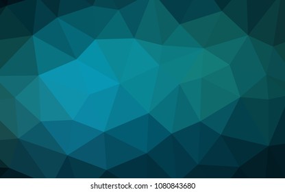 Dark BLUE vector polygon abstract backdrop. A completely new color illustration in a polygonal style. Pattern for a brand book's backdrop.