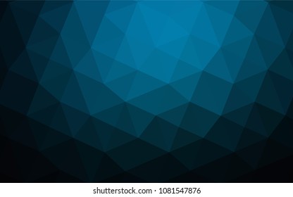 Dark BLUE vector polygon abstract backdrop. Elegant bright polygonal illustration with gradient. That new template can be used for your brand book.