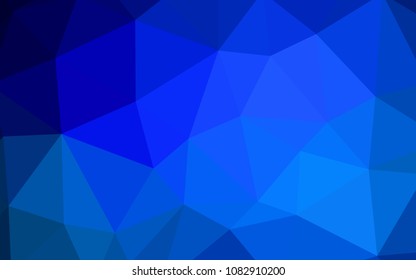 Dark BLUE vector polygon abstract backdrop. A sample with polygonal shapes. Brand new style for your business design.