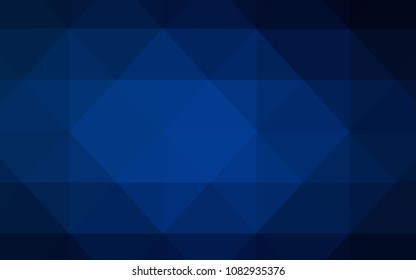 Dark BLUE vector polygon abstract layout. A sample with polygonal shapes. Brand new style for your business design.