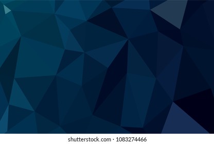Dark BLUE vector polygon abstract backdrop. Colorful illustration in abstract style with gradient. That new template can be used for your brand book.