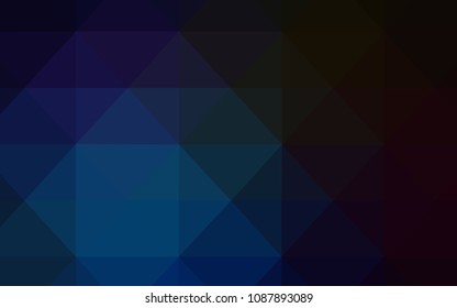Dark BLUE vector polygon abstract background. Modern abstract illustration with triangles. Textured pattern can be used as a background.