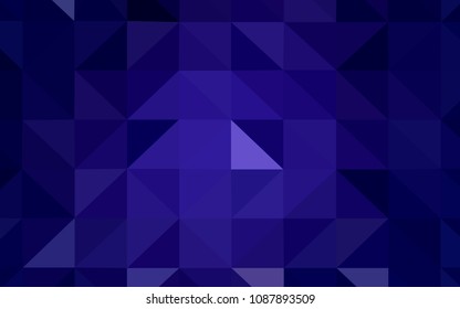 Dark BLUE vector polygon abstract backdrop. Creative illustration in halftone style with triangles. A completely new design for your leaflet.