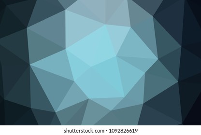 Dark BLUE vector polygon abstract layout. Colorful illustration in polygonal style with gradient. A completely new design for your leaflet.