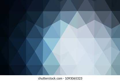 Dark BLUE vector polygon abstract background. Colorful illustration in polygonal style with gradient. Completely new template for your banner.