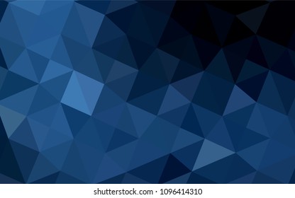 Dark BLUE vector polygon abstract background. Colorful abstract illustration with gradient. A new texture for your design.
