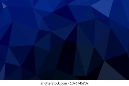 Dark BLUE vector polygon abstract background. Glitter abstract illustration with an elegant design. A completely new template for your business design.