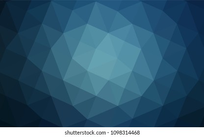 Dark BLUE vector polygon abstract background. Colorful abstract illustration with gradient. Textured pattern can be used for background.
