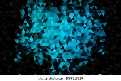 Dark BLUE vector polygon abstract background. Creative geometric illustration in Origami style with gradient. The template can be used as a background for cell phones.