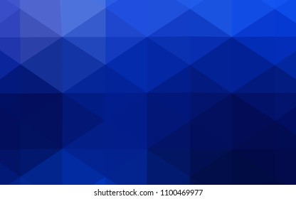 Dark BLUE vector polygon abstract layout. Modern geometrical abstract illustration with gradient. The polygonal design can be used for your web site.