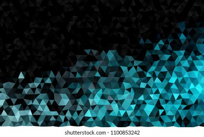 Dark BLUE vector polygon abstract pattern. Creative illustration in halftone style with gradient. A new texture for your design.