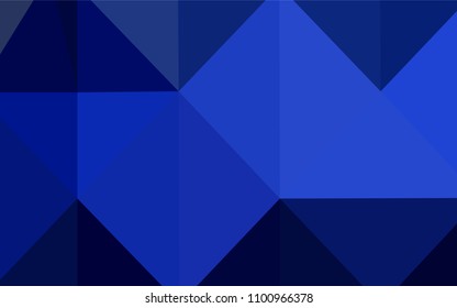 Dark BLUE vector polygon abstract layout. Modern geometrical abstract illustration with gradient. The polygonal design can be used for your web site.