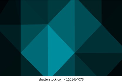 Dark BLUE vector polygon abstract backdrop. Colorful illustration in polygonal style with gradient. Textured pattern can be used for background.