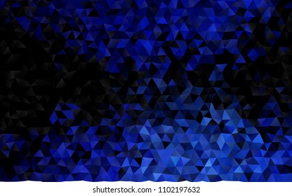 Dark BLUE vector polygon abstract background. A vague abstract illustration with gradient. A completely new design for your business.